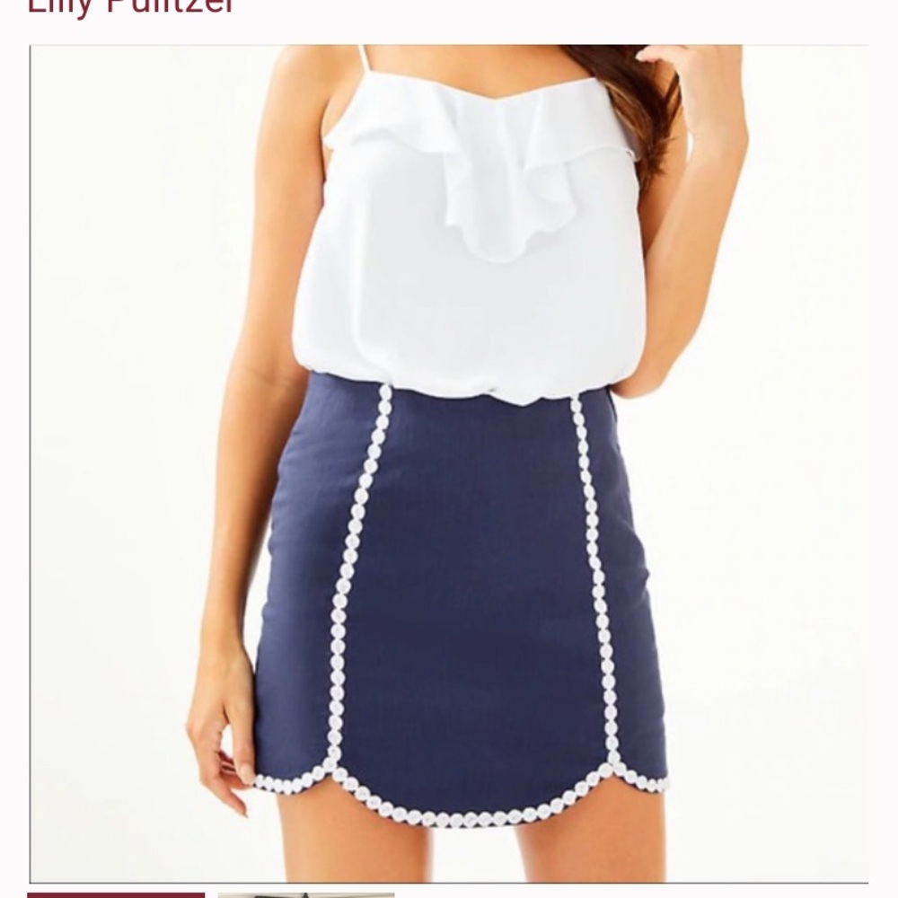 NWT- Lilly Pulitzer Patty Skort in navy.